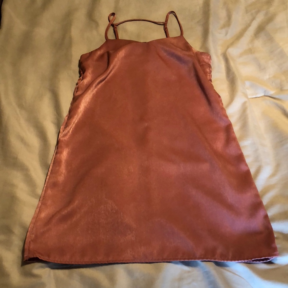 Pink silk dress